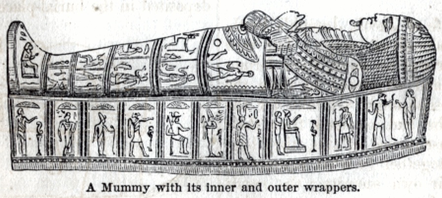 Mummy with its inner and outer wrappers