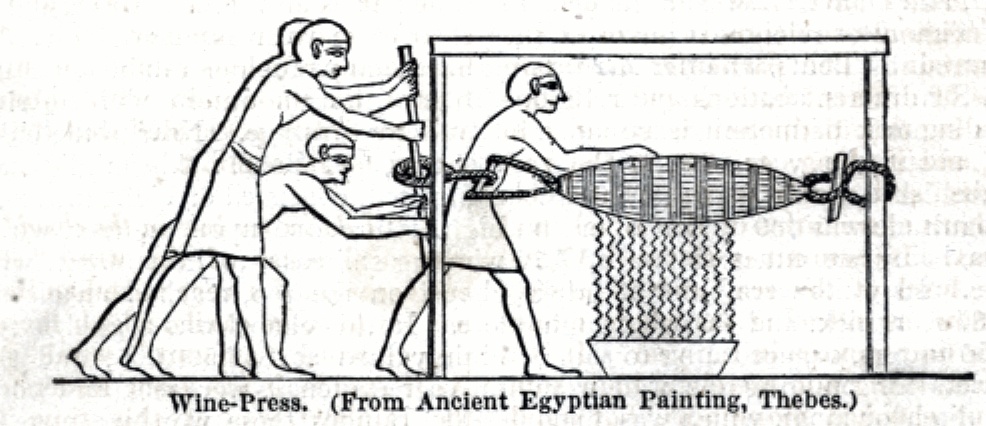 "Wine Press ( From Ancient Egyptian Painting Thebes) 	"